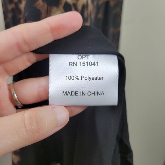 O.P.T Leopard Print Marzena Cowl Neck Slip Midi Dress - Picture 10 of 12